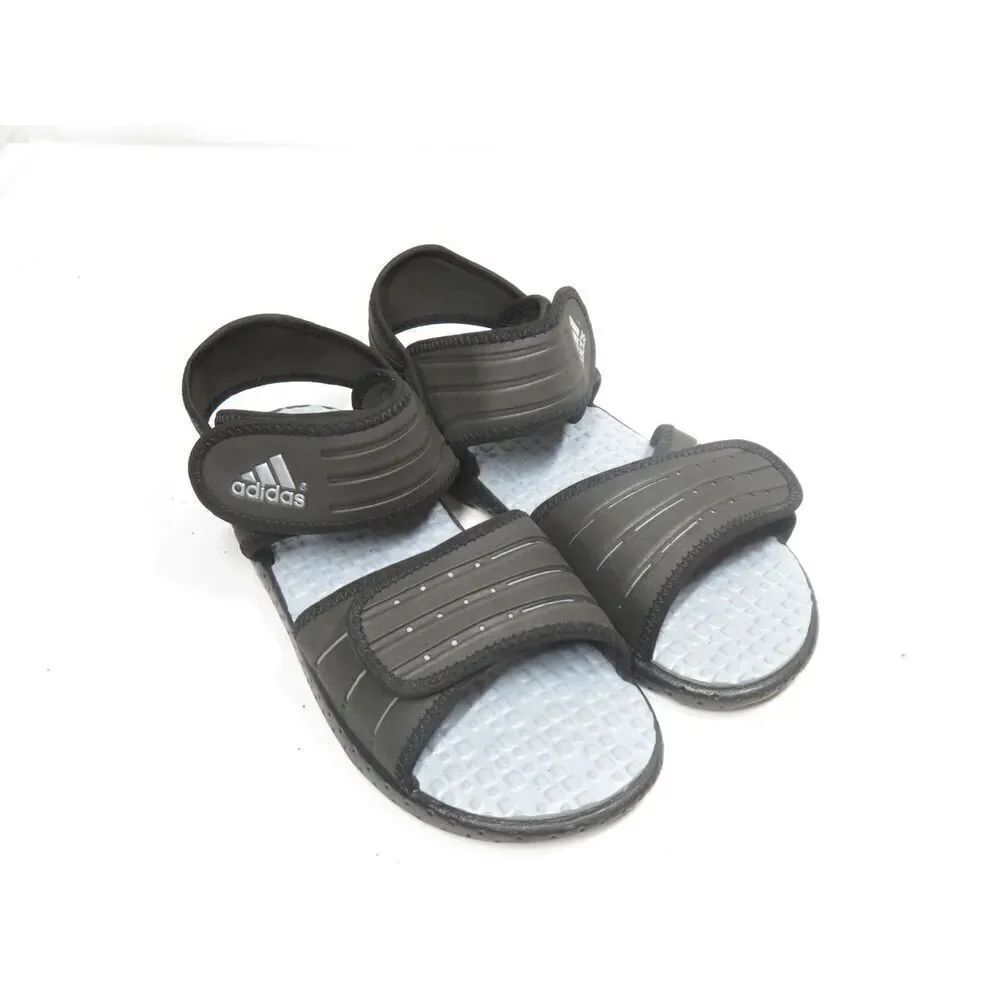 Adidas Adjustable Sport Water Sandals Boy Unisex Black Silver Size 5
